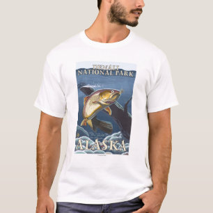 Camiseta Truta que pesca o secção transversal 3