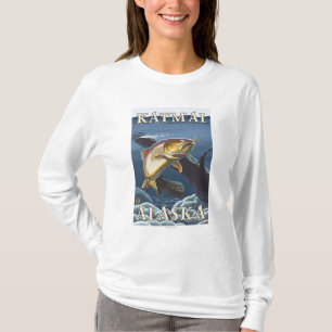 Camiseta Truta que pesca o secção transversal - Katmai,