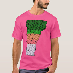 Camiseta Trutas Pescando Arco-Íris Pattern Vermont Estado
