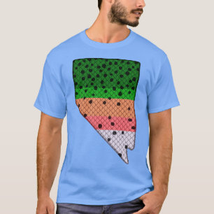 Camiseta Trutas Pescando Arco-Íris Patterno Nevada Estado M