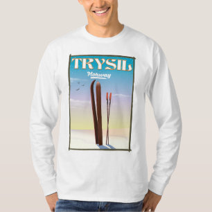 Camiseta Trysil Norway, poster de viagens de esqui da Norue