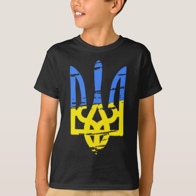 Camiseta Tryzub Ucrânia Tridente Ucraniano Militar  (Frente)