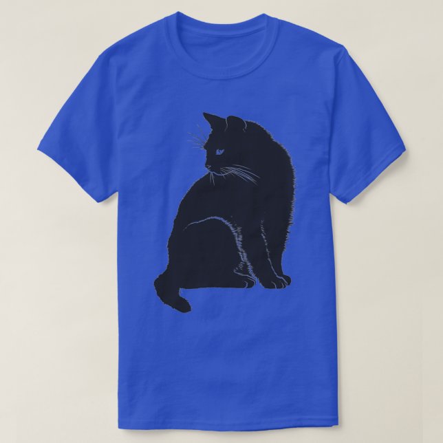 Camiseta Ts para gatos pretos (Frente do Design)