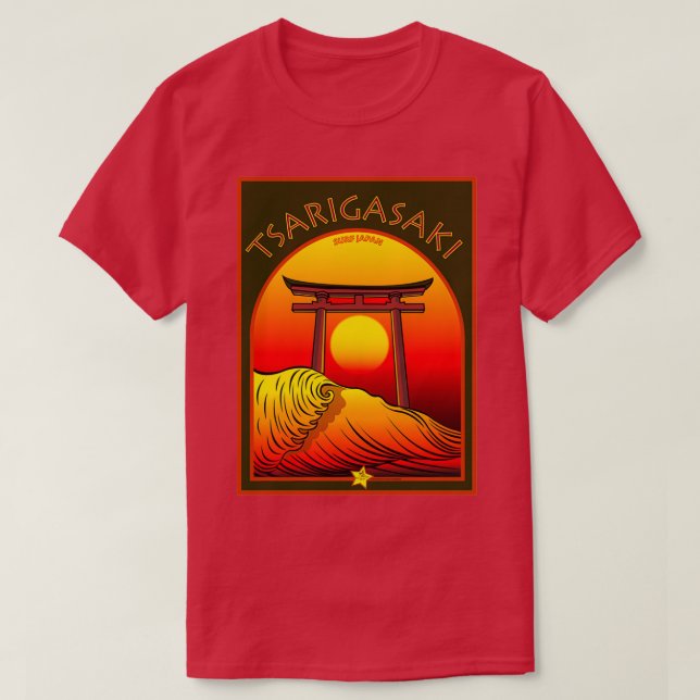CAMISETA TSARIGASAKI SURFING JAPÃO (Frente do Design)