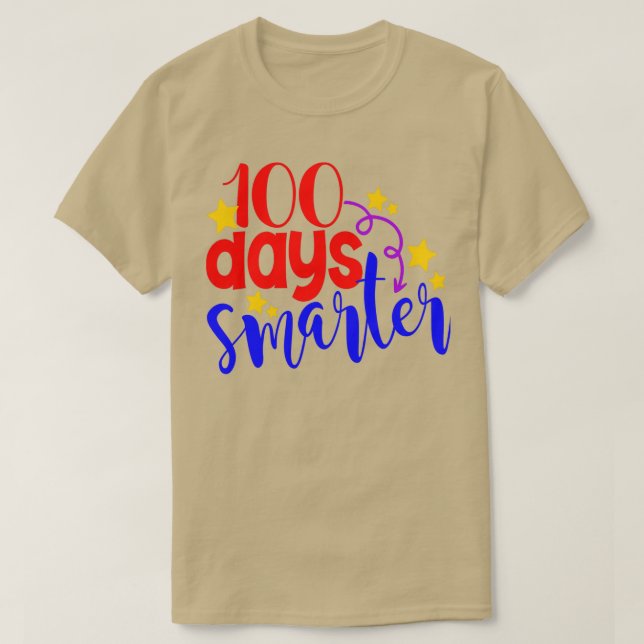 Camiseta TSergue clássico 100 dias mais inteligente (Frente do Design)