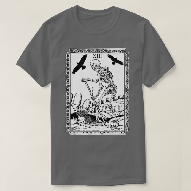 Camiseta TSergue Clássico de Morte TAROT (Frente do Design)