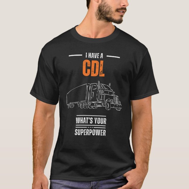 Camiseta TSerguimento do driver de caminhão CDL (Frente)
