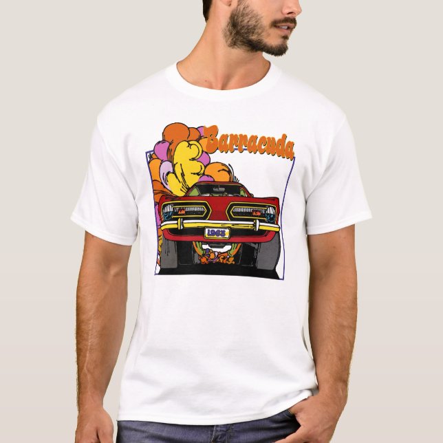 Camiseta Tshirt 1968 clássico do carro do Barracuda de (Frente)