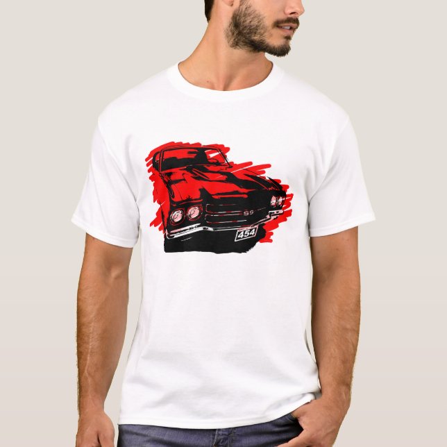 Camiseta Tshirt 1970 do carro de Chevrolet Chevelle SS (Frente)