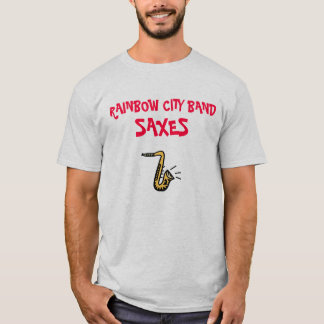Camiseta Tshirt 2012 dos saxofones da banda da cidade do