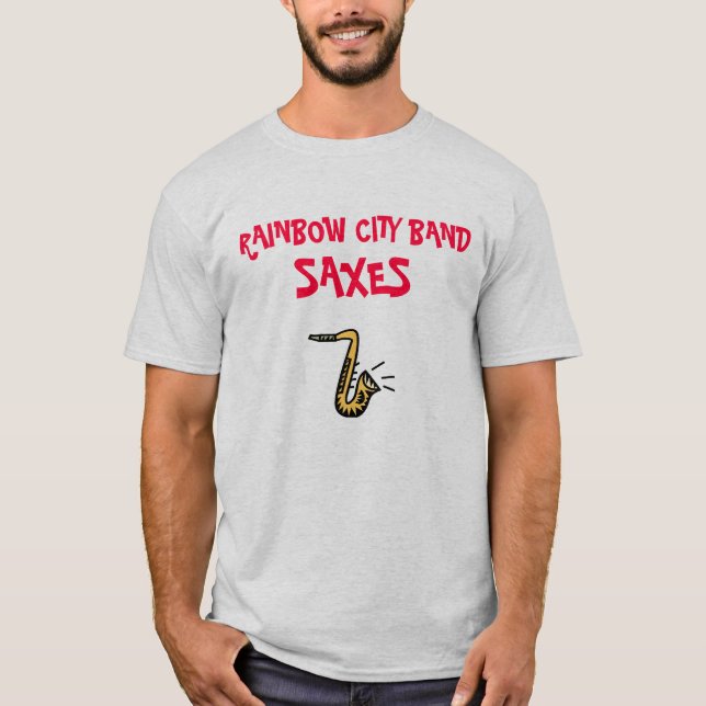 Camiseta Tshirt 2012 dos saxofones da banda da cidade do (Frente)
