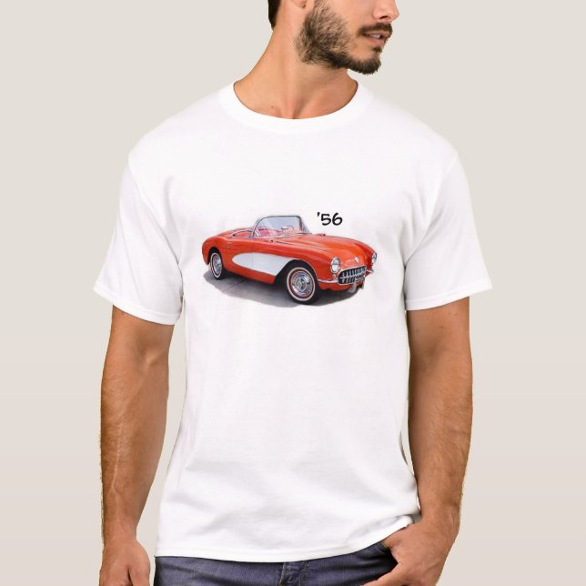 Camiseta Tshirt 56 de Chevrolet Corvette Vette 1956 ' (Frente)