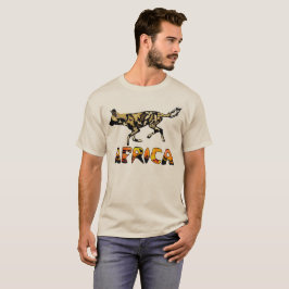 Camiseta Tshirt africano do cão selvagem do safari