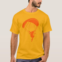 Tshirt alaranjado do duende do parapente