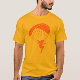 Camiseta Tshirt alaranjado do duende do parapente