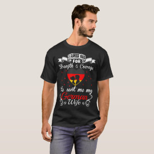 Camiseta Tshirt alemão enviado coragem pedido da esposa da