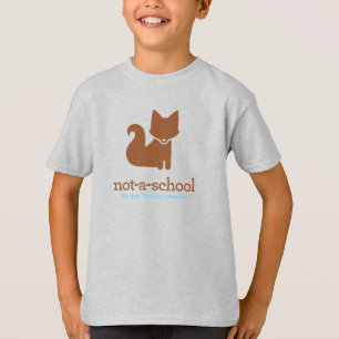 Camiseta Tshirt azul do raglan do NAS com raposa
