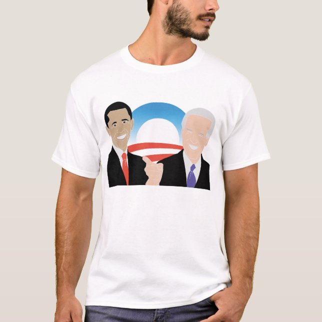 Camiseta Tshirt básico de Obama Biden '08 (Frente)