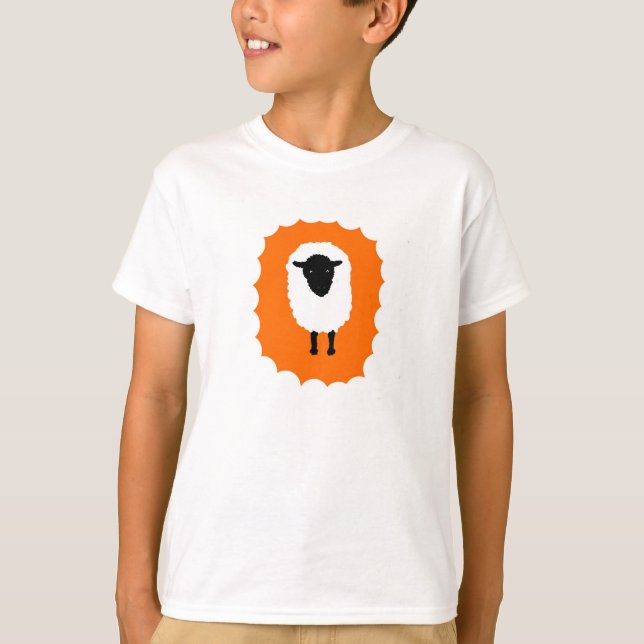 Camiseta Tshirt bonito dos childs dos carneiros (Frente)