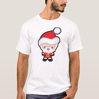 Camiseta Tshirt bonito dos homens do Natal de Kawaii Papai