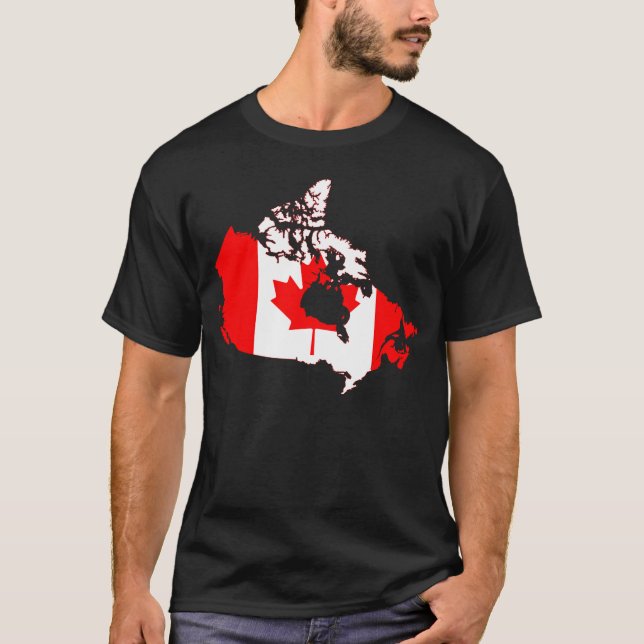 Camiseta Tshirt canadense dos homens do orgulho (Frente)