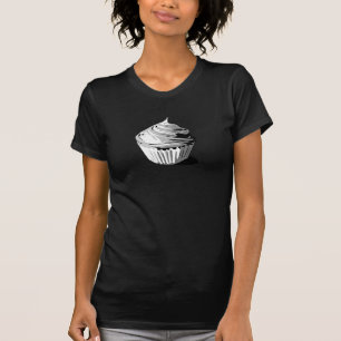 Camiseta Tshirt cinzento do cupcake