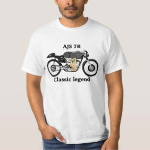 Camiseta Tshirt clássico da bicicleta de AJS 7R