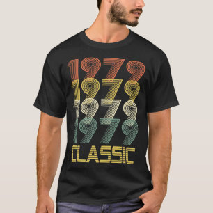 Camiseta Tshirt clássico do presente de 1979 legendas do