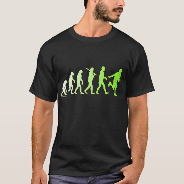 Camiseta Tshirt cómico do tênis do tênis da evolução (Frente)