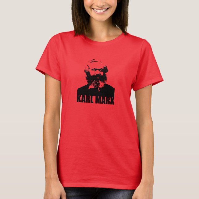 Camiseta TShirt comunista socialista da revolução de Karl (Frente)