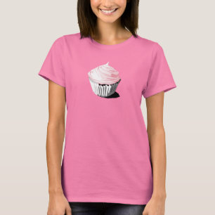 Camiseta Tshirt cor-de-rosa do cupcake