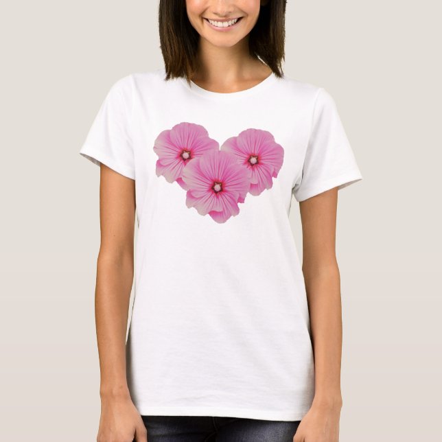 Camiseta Tshirt cor-de-rosa do Lavatera (Frente)
