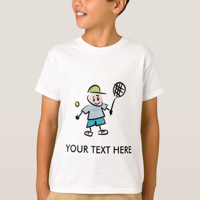 Camiseta Tshirt customizável dos desenhos animados do tênis (Frente)