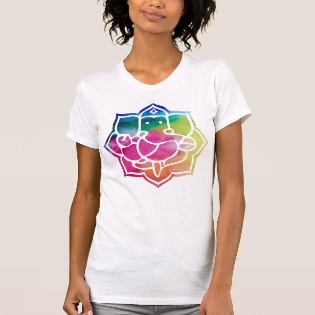 Camiseta Tshirt da aguarela de Ganesh (Frente)
