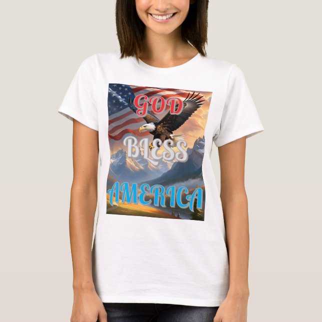Camiseta TSHIRT DA AMÉRICA deus abençoe (Frente)