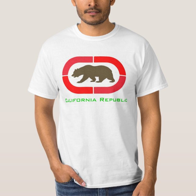 Camiseta Tshirt da bandeira de Califórnia (Frente)