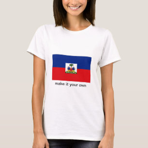 Camiseta Tshirt da bandeira de Haiti