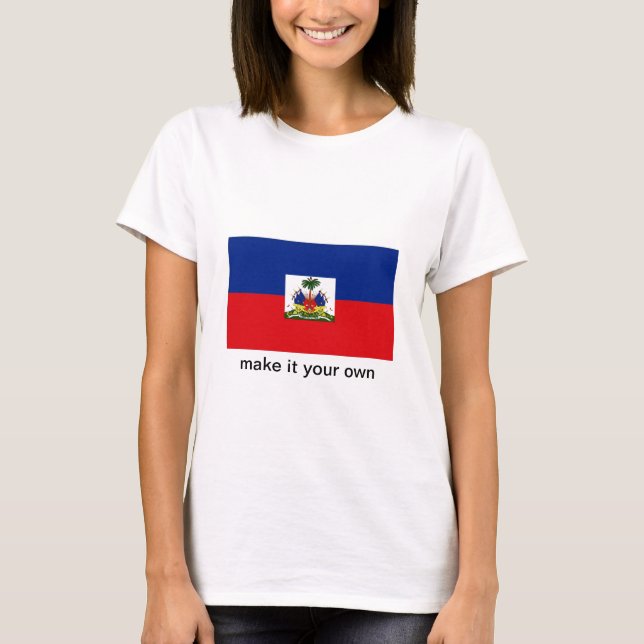 Camiseta Tshirt da bandeira de Haiti (Frente)