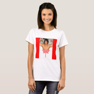 Camiseta Tshirt da bandeira de Justin Trudeau Canadá