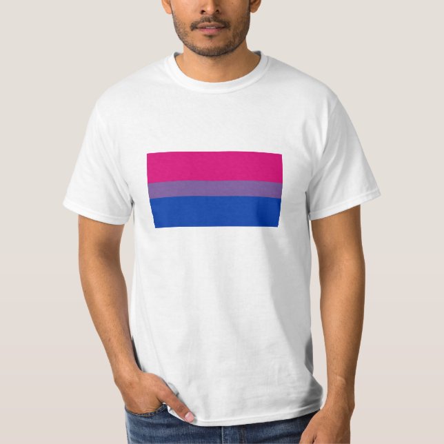 Camiseta tshirt da bandeira do orgulho do bi (Frente)