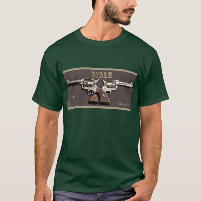 Camiseta tshirt da bíblia do vintage (Frente)