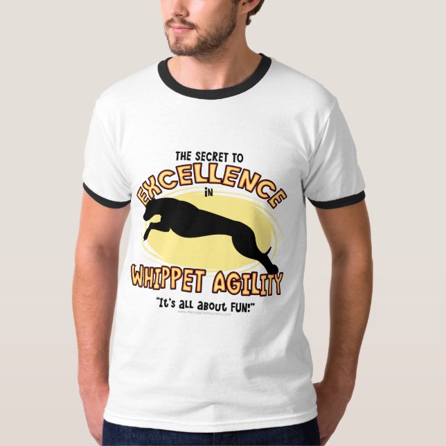 Camiseta TShirt da campainha de Whippet da agilidade (Frente)