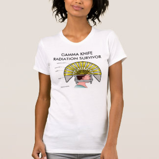 Camiseta Tshirt da consciência da radiação da faca da gama