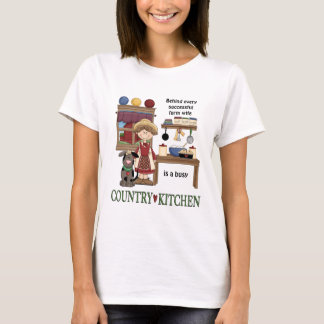 Camiseta Tshirt da cozinha do país da esposa dos