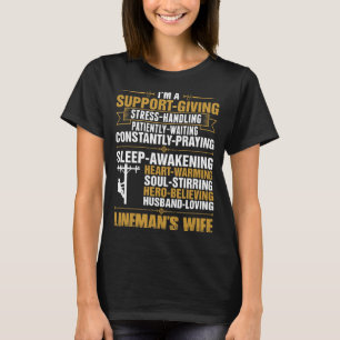 Camiseta Tshirt da esposa de Linemans