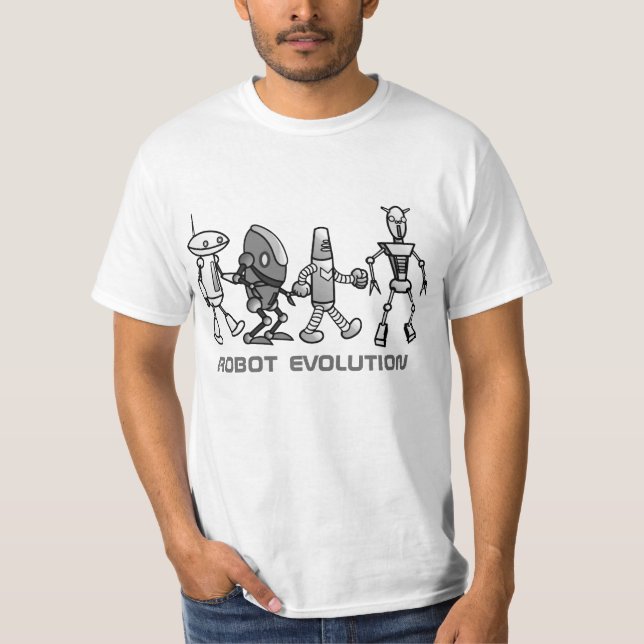 Camiseta tshirt da evolução do robô mono (Frente)