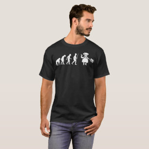 Camiseta Tshirt da evolução humana do cozinheiro do