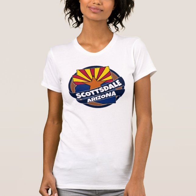 Camiseta Tshirt da explosão da bandeira da arizona de (Frente)