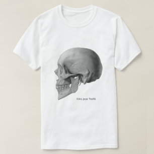 Camiseta Tshirt da ilustração de Hamlet do lado do crânio