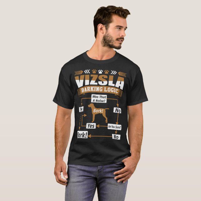 Camiseta Tshirt da lógica do descascamento do cão de Vizsla (Frente Completa)